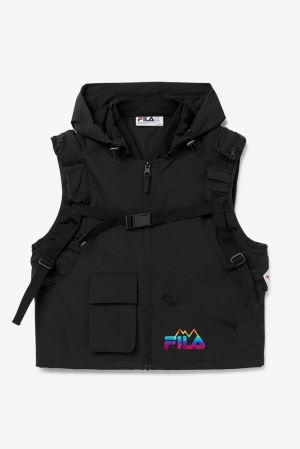 FILA Tactical Vests Black,Mens Clothing | CA.JGBNDK106